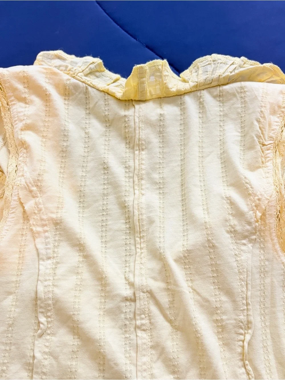 Anthropologie Pilcro Eyelet Ruffle Tank in Lemongrass - Picture 12 of 13